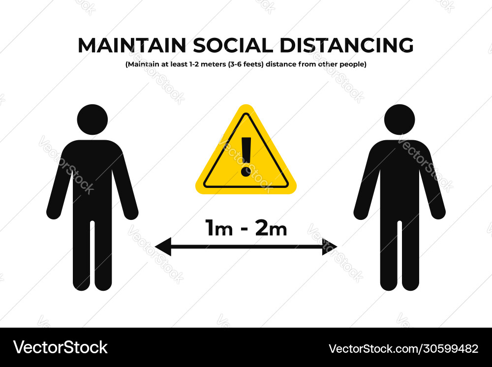 Social Distancing Safety Vector Image