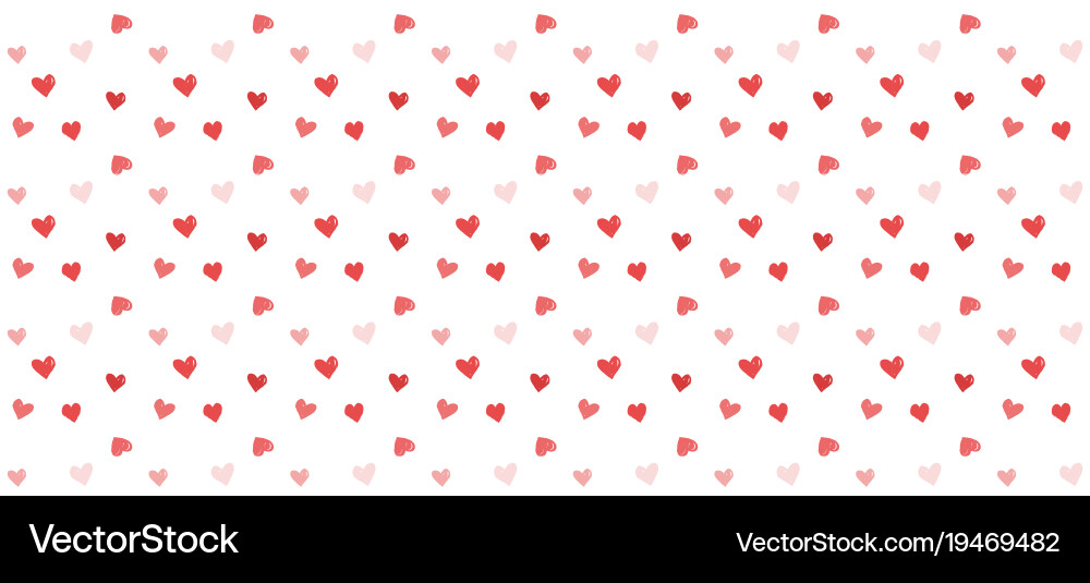 Valentines background with heart seamless pattern vector image