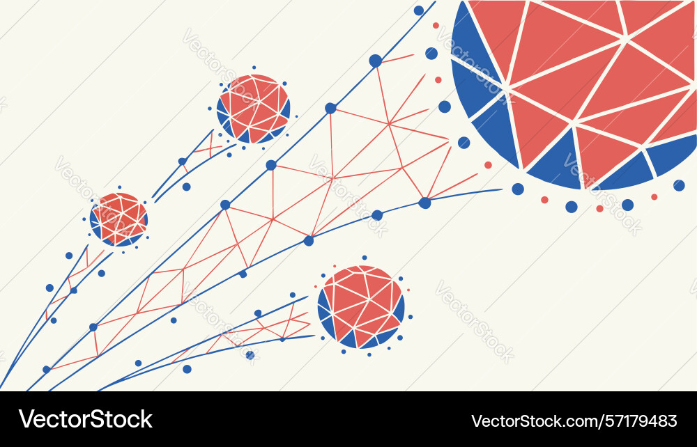 Abstract geometric design with exploding vector image