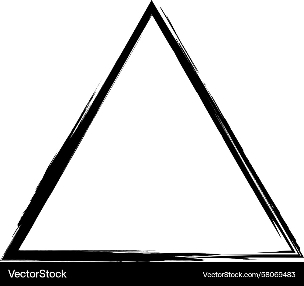 Black Triangular Frame Template Vector Image