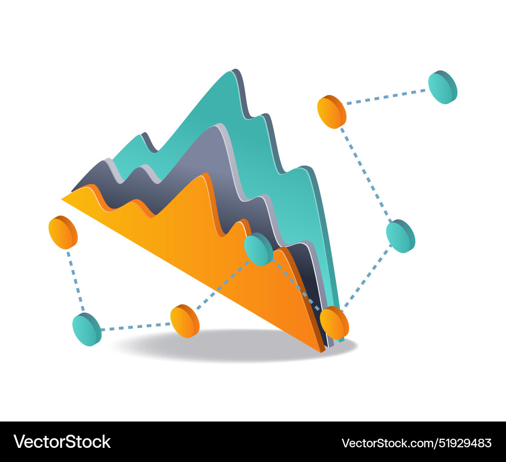 Business progress data analysis Business progress data analysis vector image