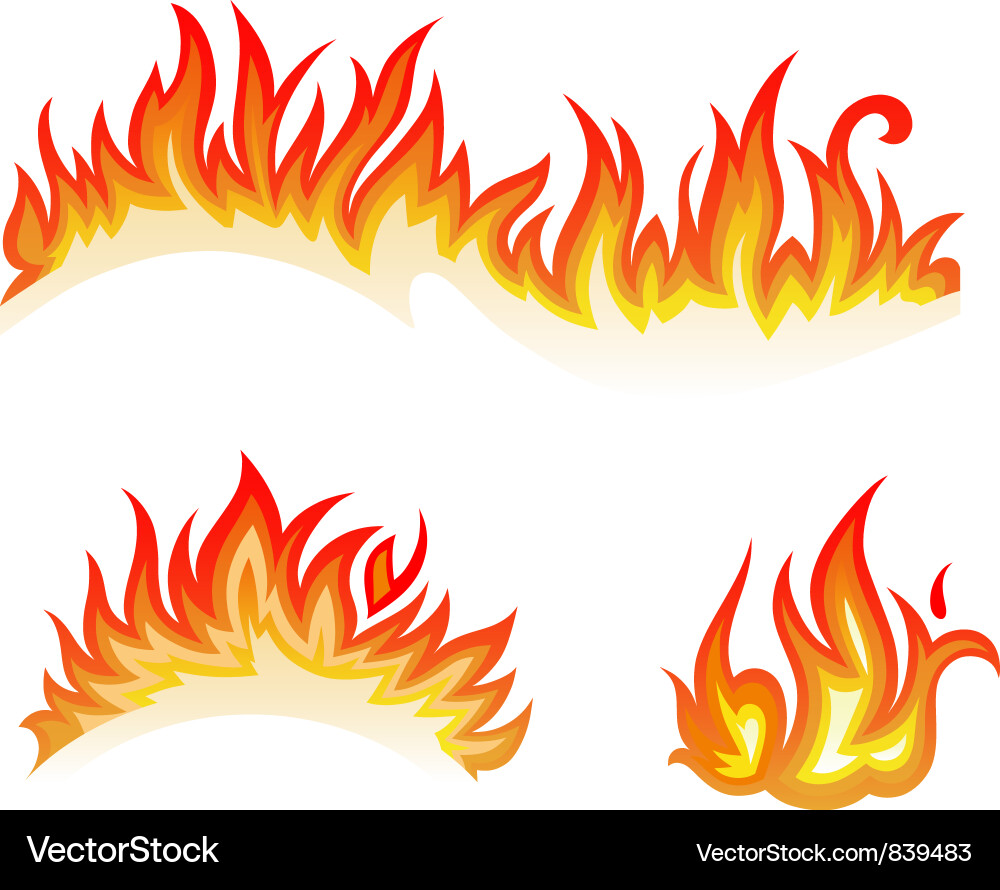 Fire flames Royalty Free Vector Image - VectorStock