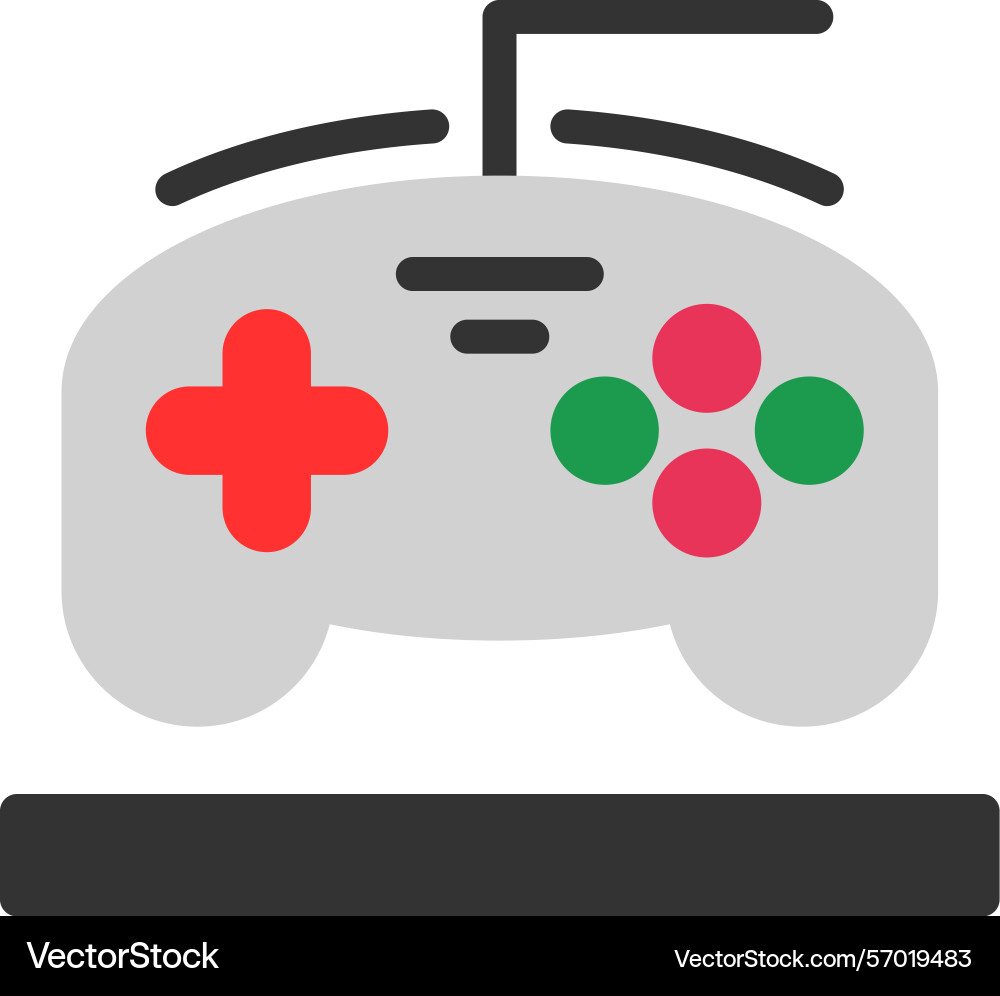 Game controller flat style icon design vector image