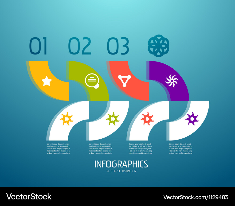 Infographic banner design elements numbered lists Vector Image