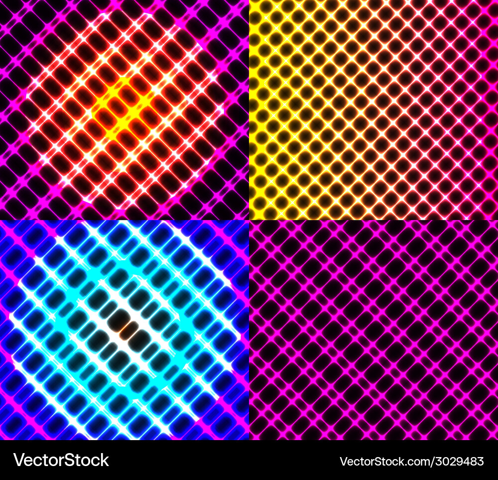 Set of dark abstract spectrum background lines Vector Image