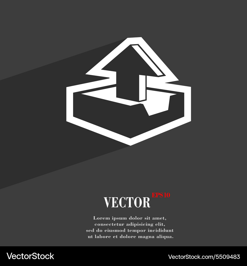 Upload icon symbol flat modern web design Vector Image