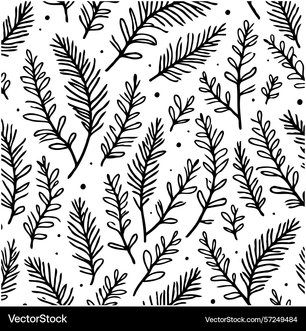Elegant botanical pattern featuring delicate Vector Image