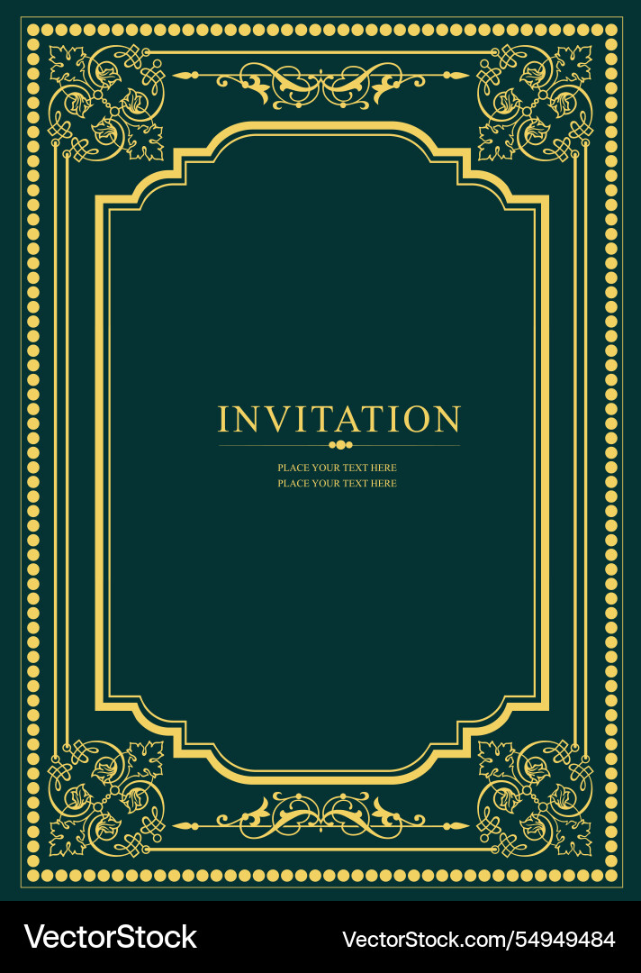 Gold ornament on dark background can be used Vector Image