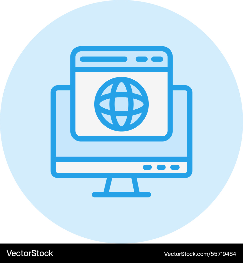 Web browser icon design Vector Image
