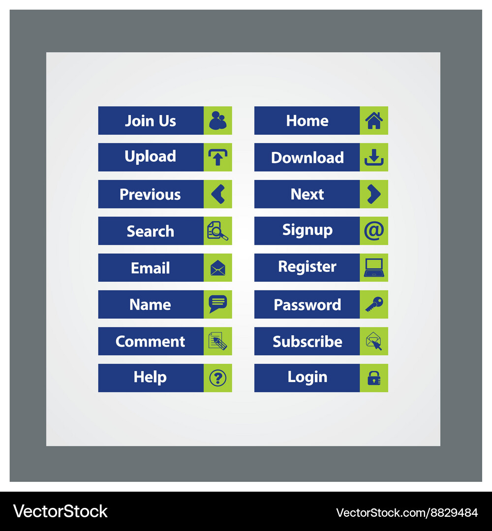 Web button set Vector Image