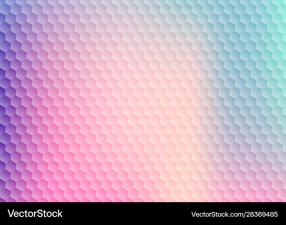 Abstract gradient vibrant color hexagon pattern Abstract gradient vibrant color hexagon pattern vector image