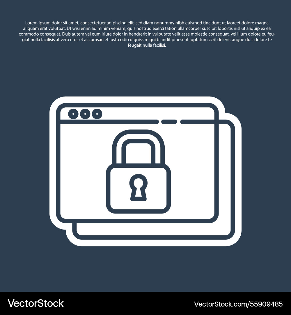 Blue line secure your site with https ssl icon Blue line secure your site with https ssl icon vector image