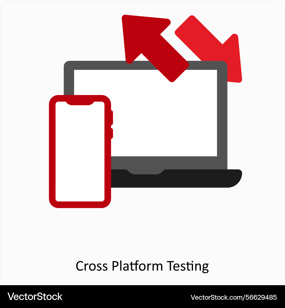 Cross platform testing icon concept Vector Image