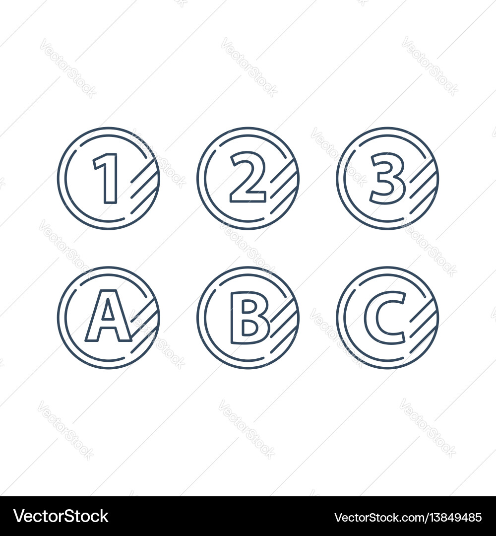 Grade mark line icons upgrade class fast services Grade mark line icons upgrade class fast services vector image
