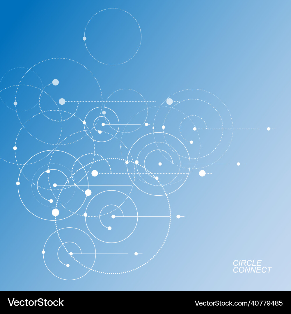 Network Connection Circles Background vector image