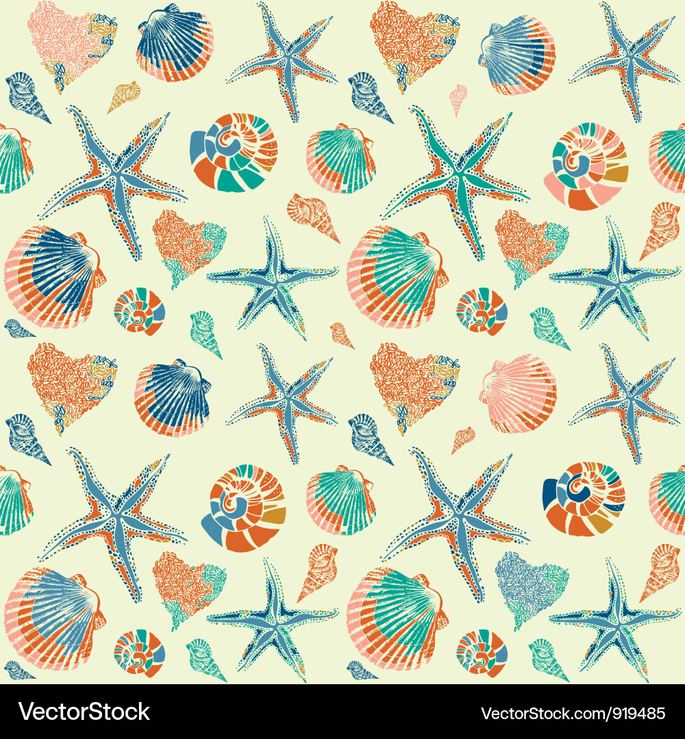 Seashell Pattern Vector Image