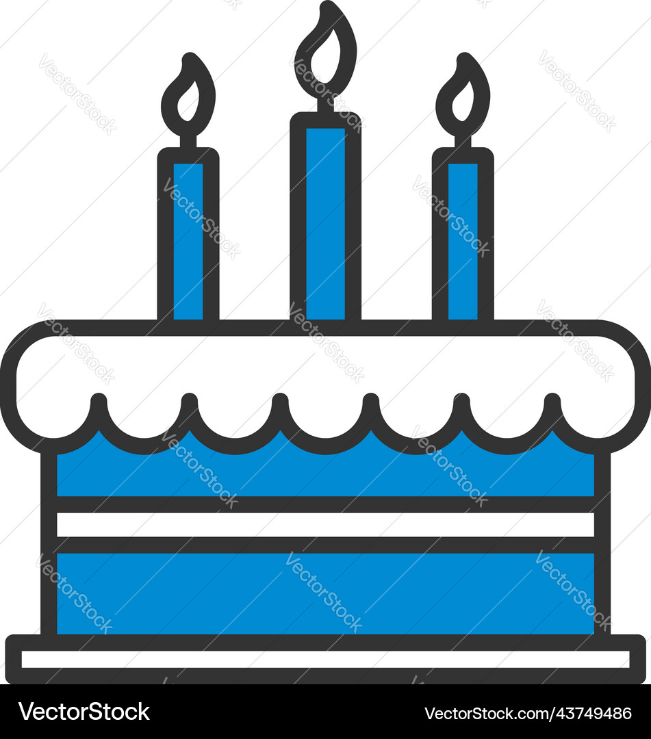 Party cake icon Royalty Free Vector Image - VectorStock