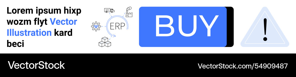 Erp software selection guide with buy button Erp software selection guide with buy button vector image