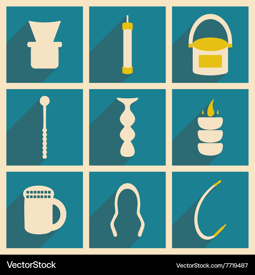 Flat with shadow concept and mobile application Vector Image