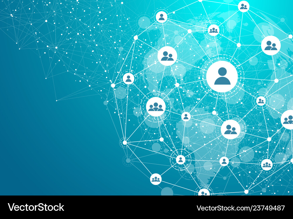 Global network connection concept big data Global network connection concept big data vector image