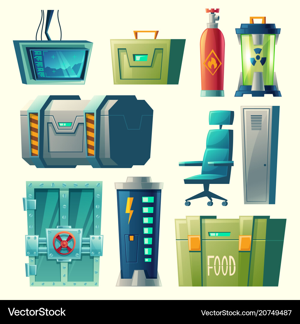 Sci-Fi Laboratory Set Vector Image