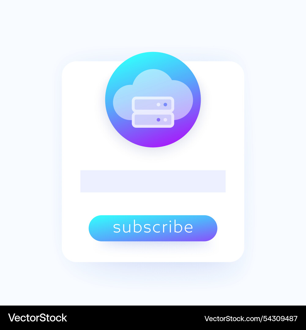 Subscribe to cloud storage ui design Vector Image