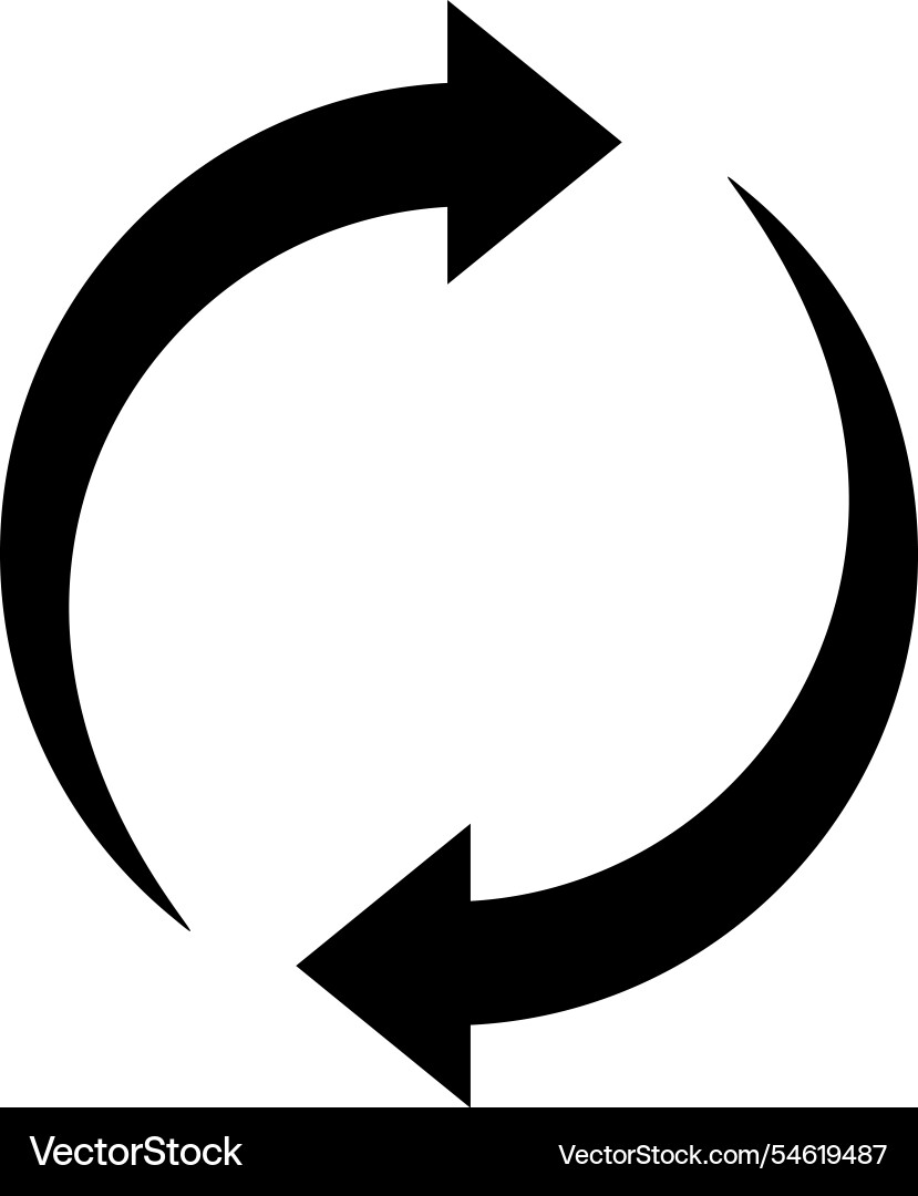 Webrefreshment circle arrow two Webrefreshment circle arrow two vector image