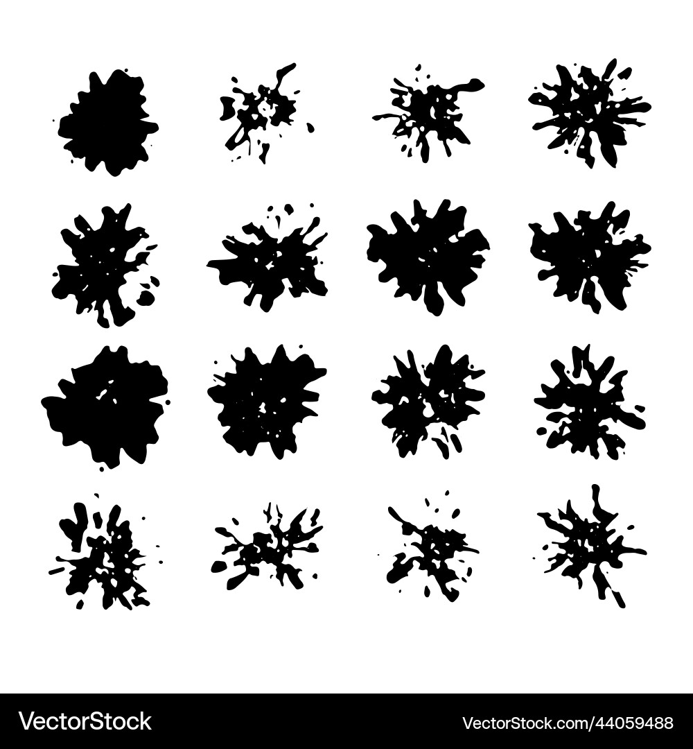 Abstract ink spots set of shapes Abstract ink spots set of shapes Vector Image