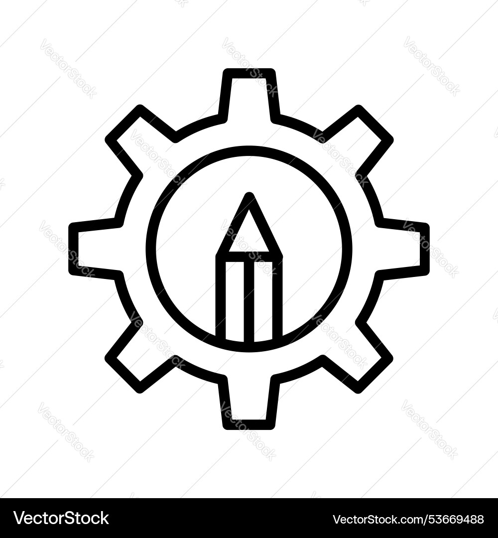 Configuration icon outline style design isolated Vector Image