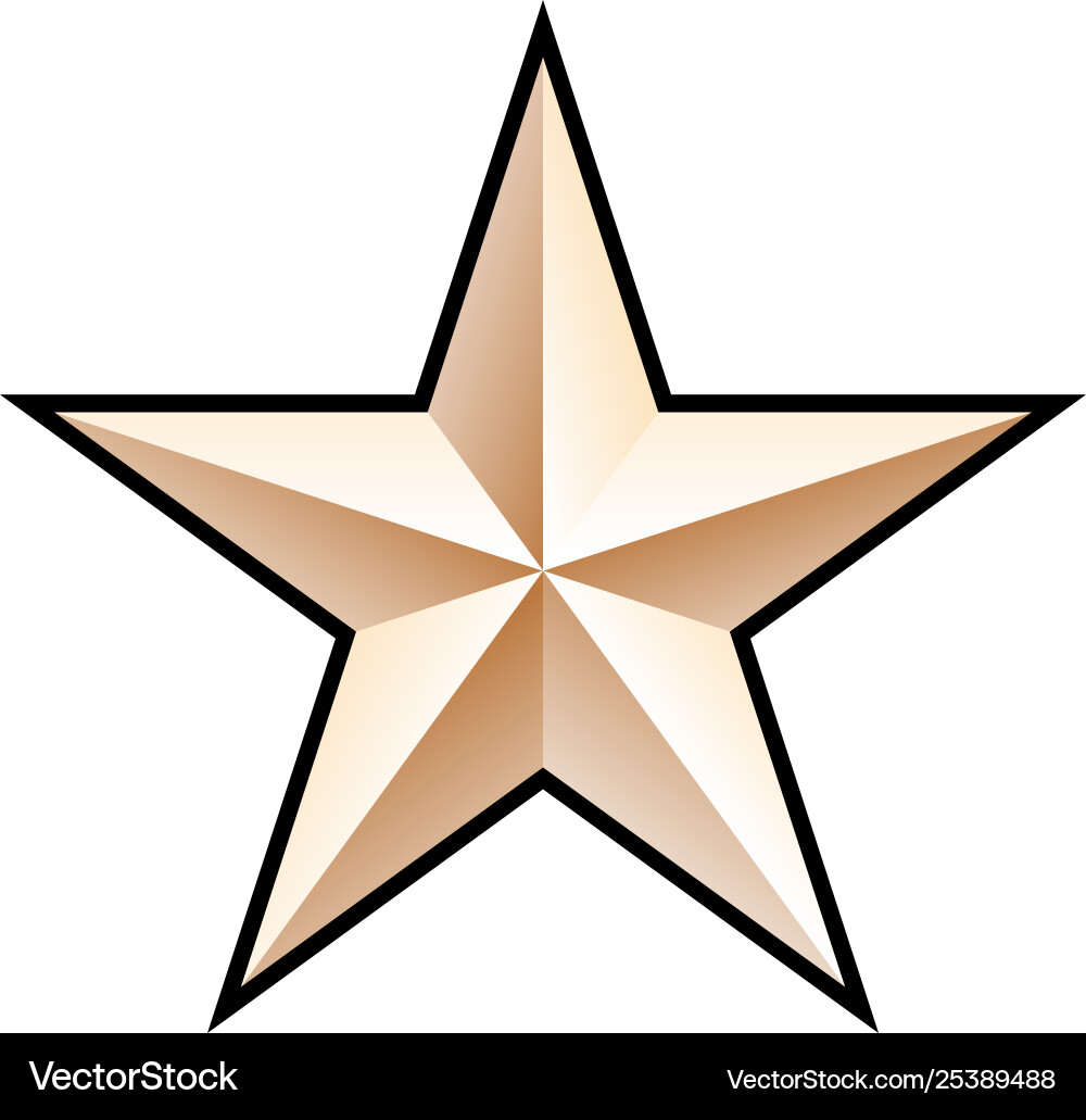 Gold star Royalty Free Vector Image - VectorStock
