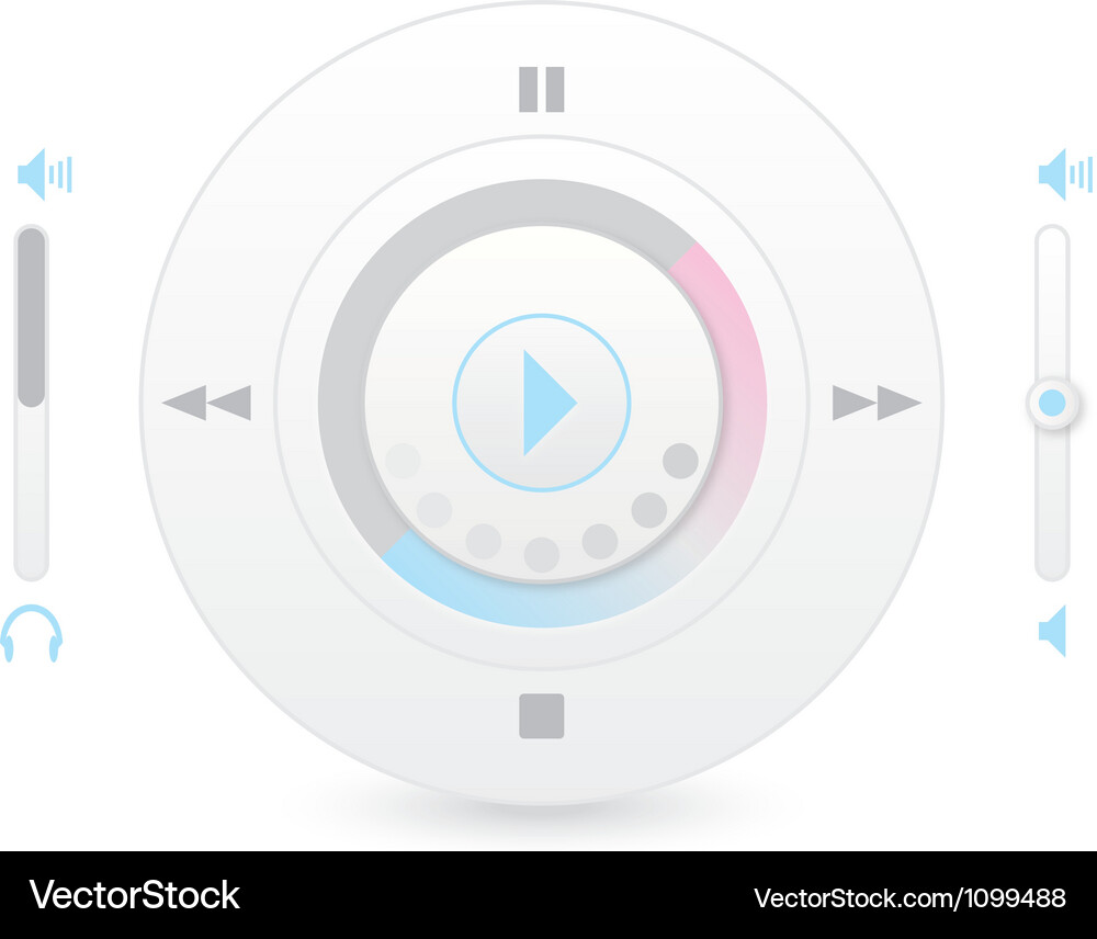 Music Player Control Interface Vector Image