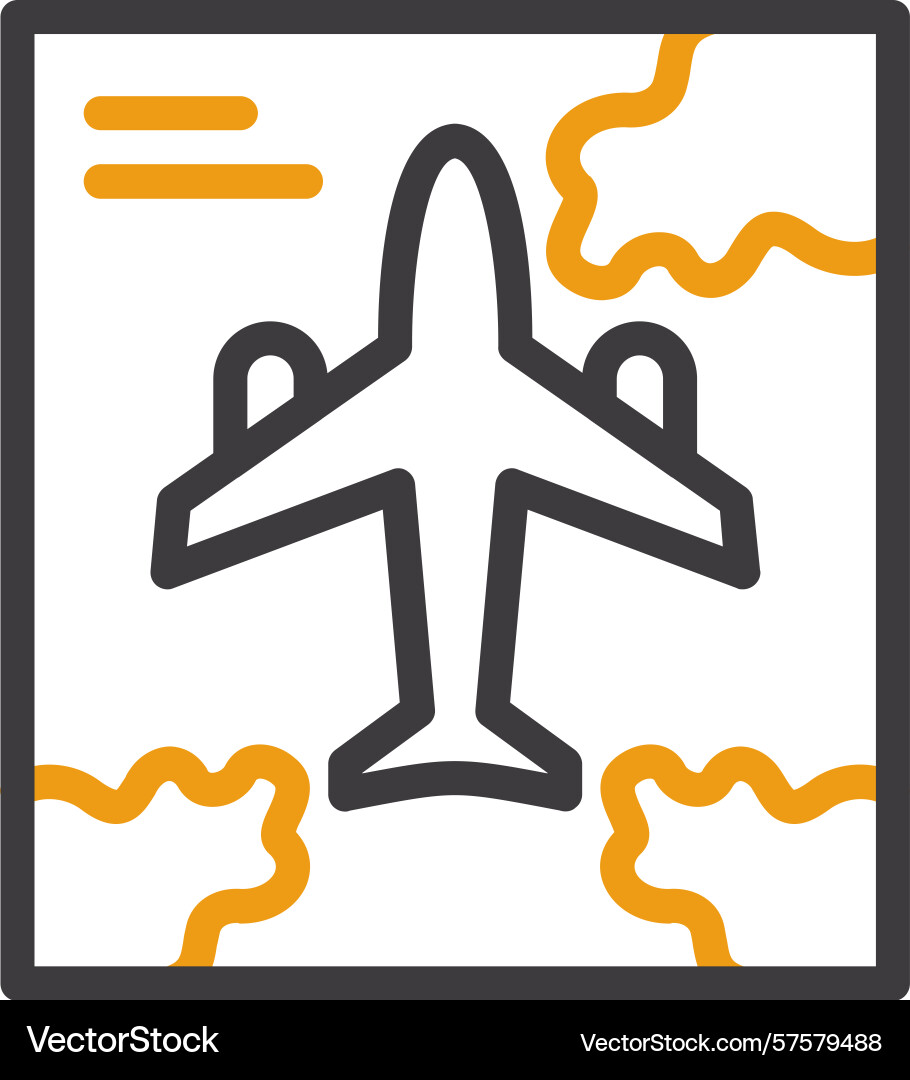 Plane two color icon Vector Image