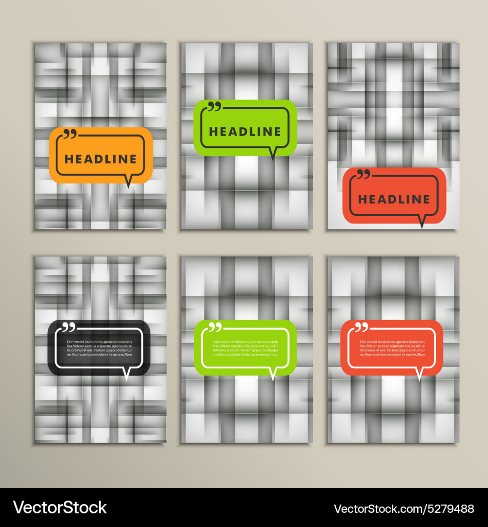 Set artwork with background of polylines Vector Image