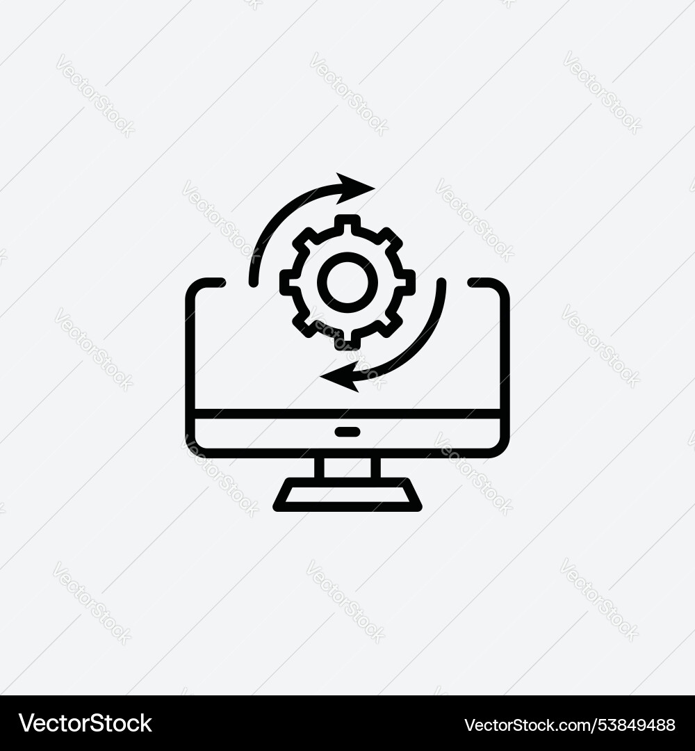 System update icon set Vector Image