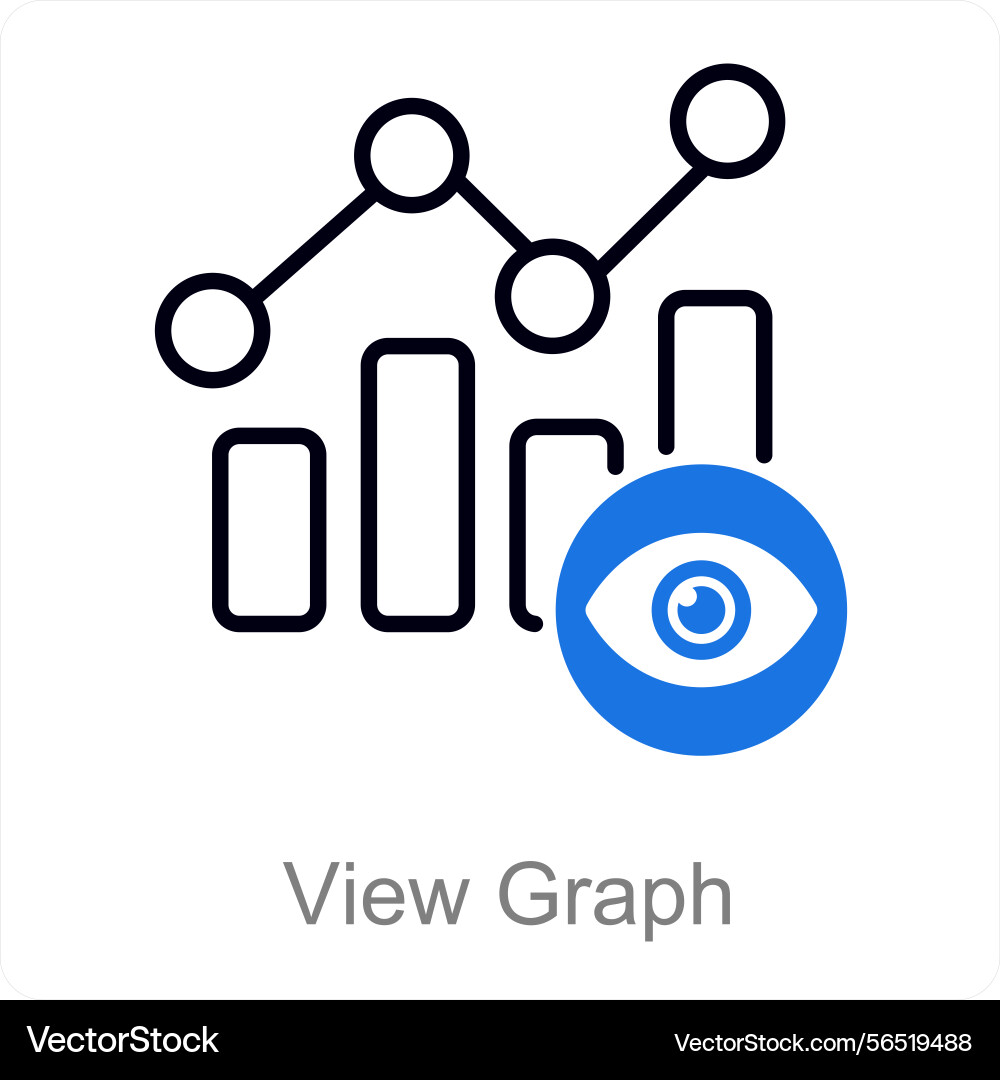 View graph and analytics icon concept Vector Image