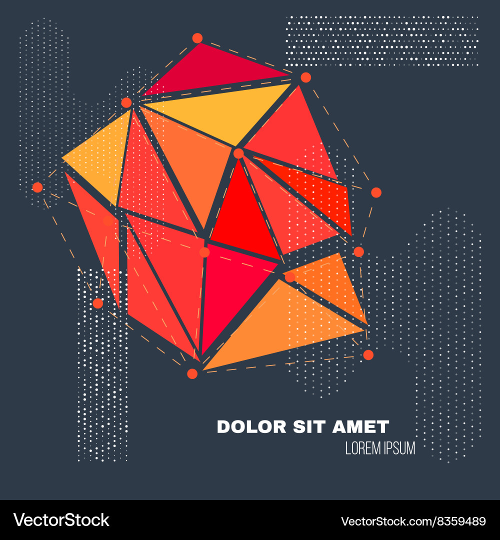 3d low polygon geometry background abstract vector image