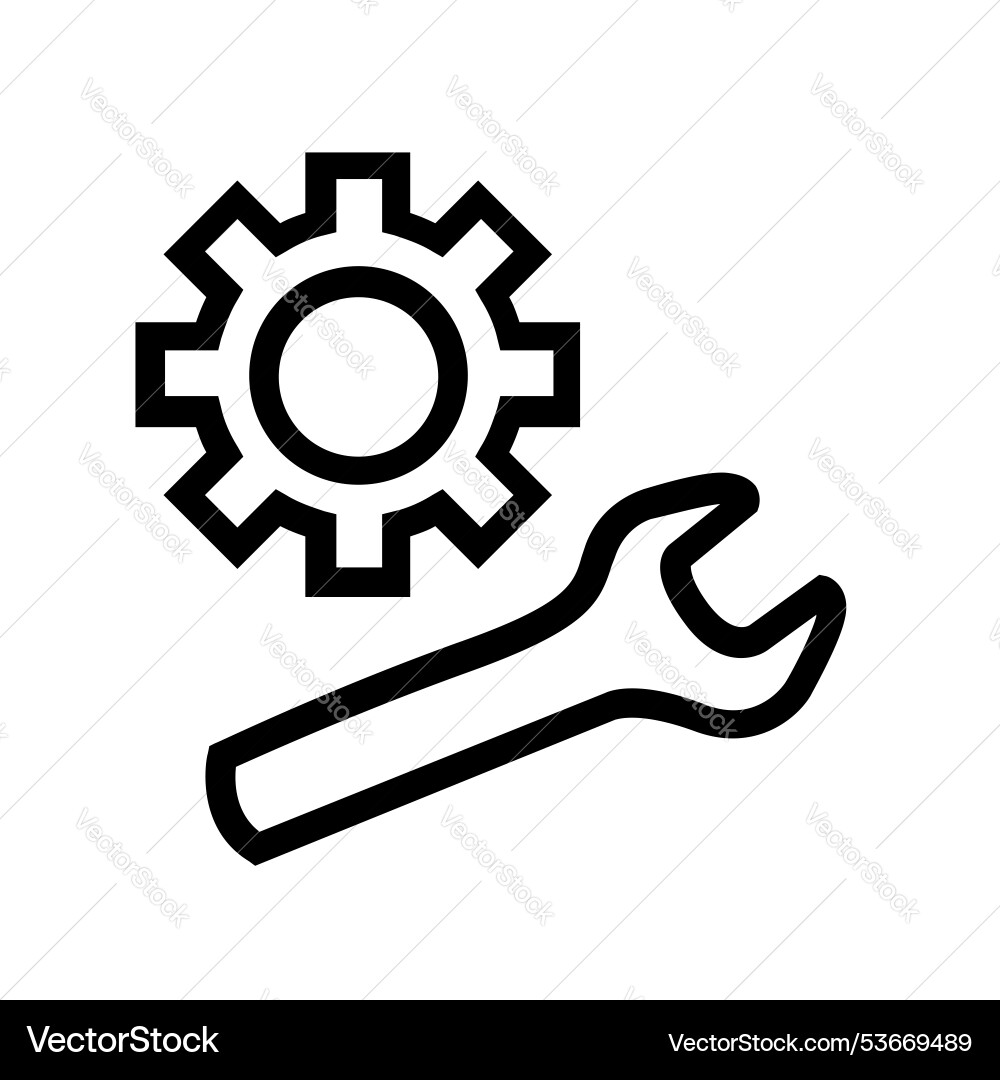 Configuration icon outline style design isolated Configuration icon outline style design isolated Vector Image