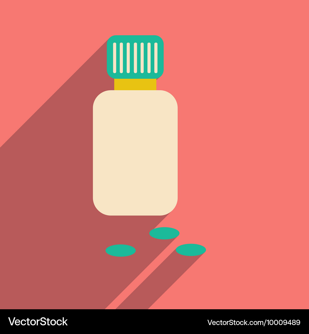 Flat with shadow icon and mobile application Vector Image