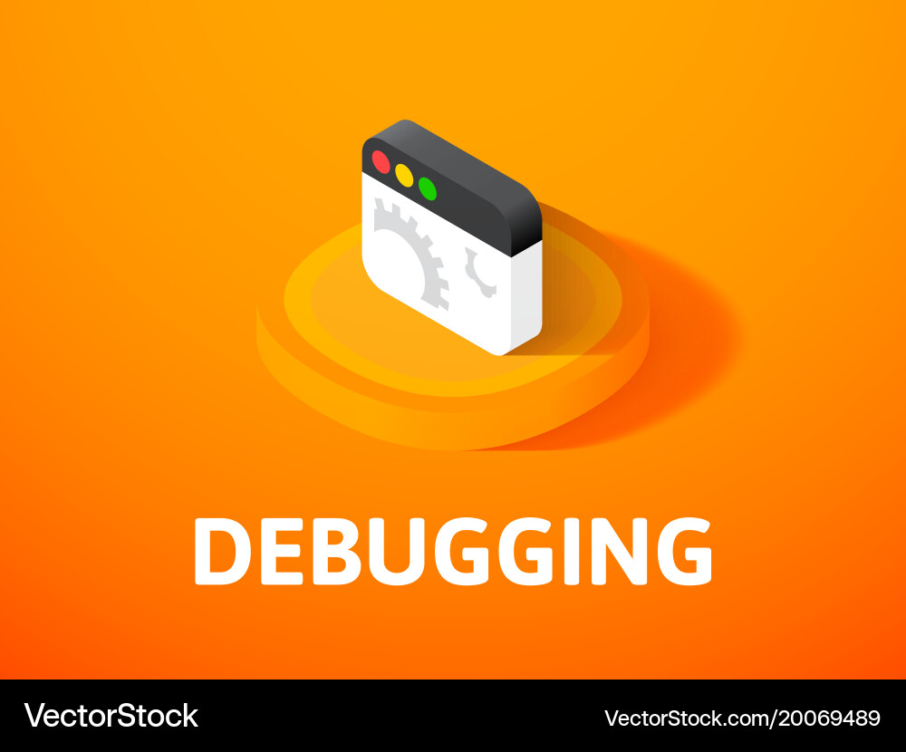 Isometric Debugging Icon vector image