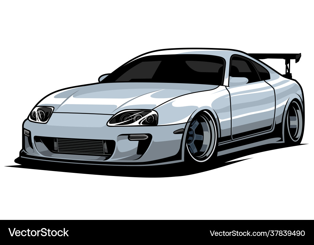 JDM Sport Car Artwork Vector Image