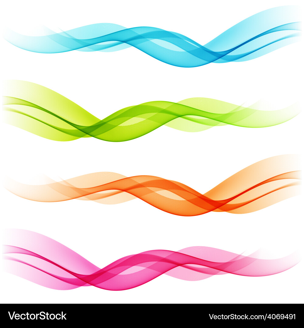 Abstract Color Wave Lines vector image