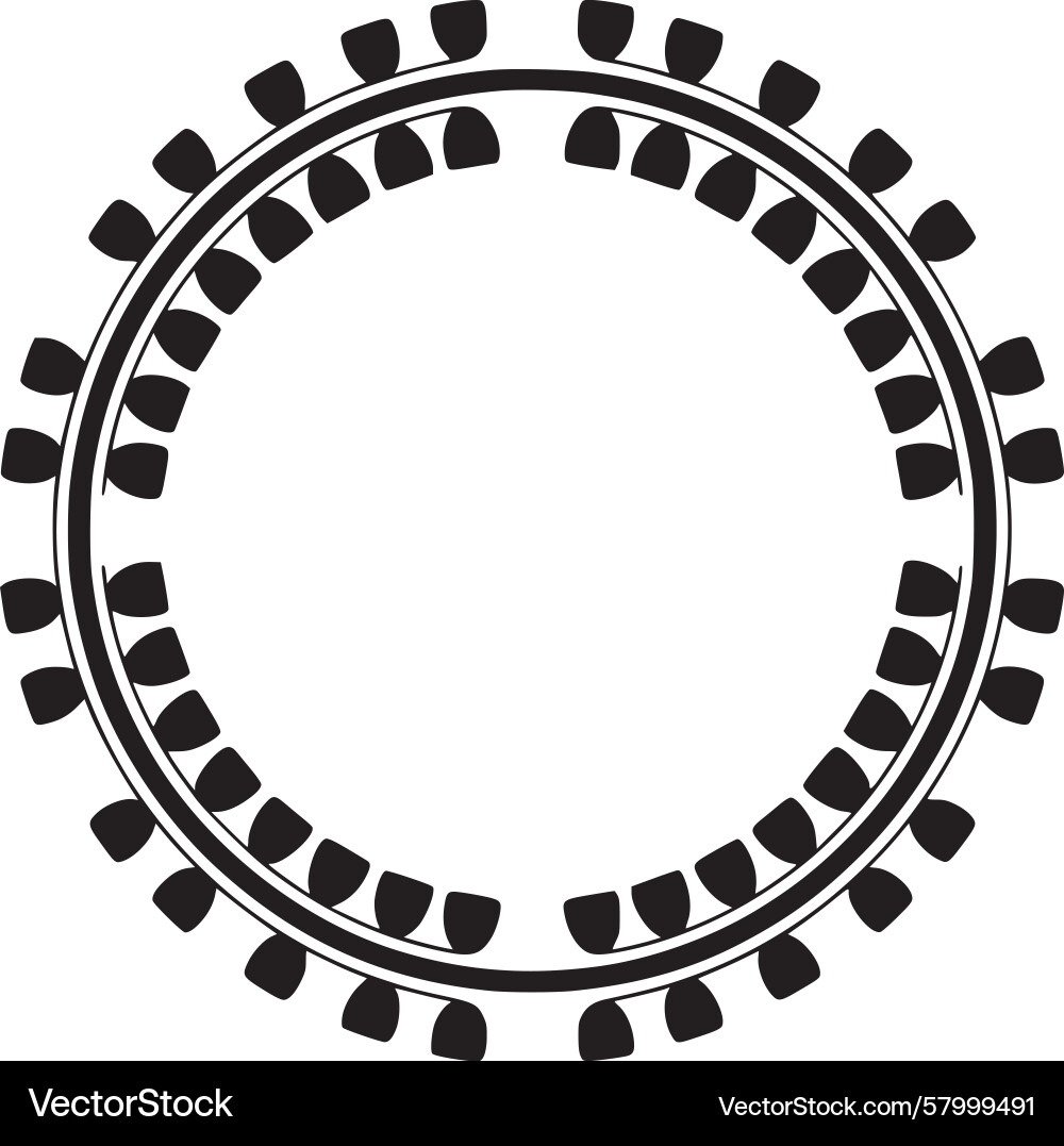 Circular Black Border Pattern Vector Image