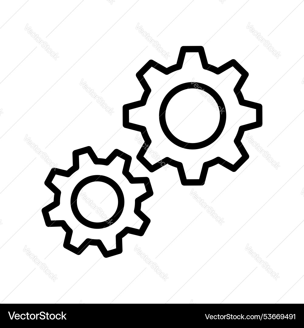 Configure icon outline style design isolated Vector Image