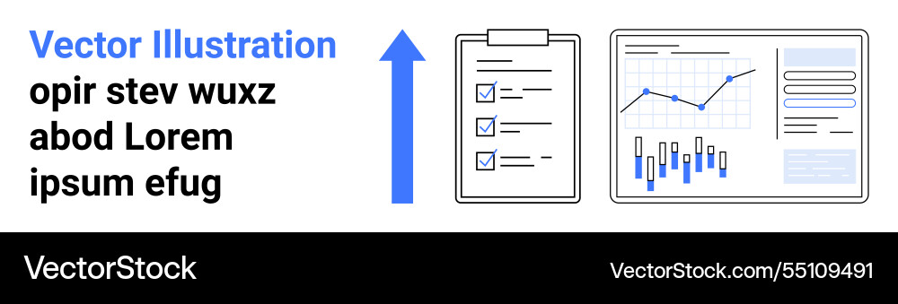 Data presentation and analysis elements Vector Image