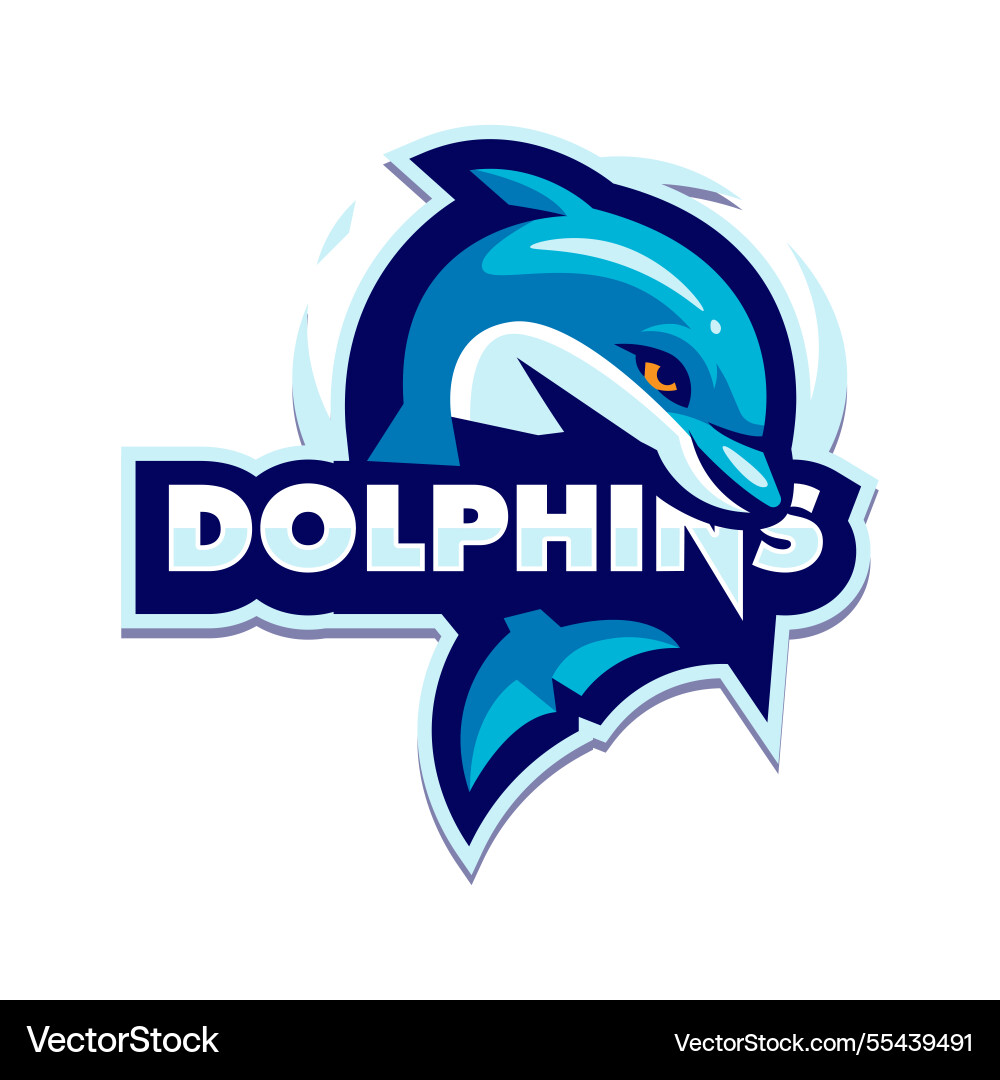 Dolphin mascot logo Dolphin mascot logo vector image