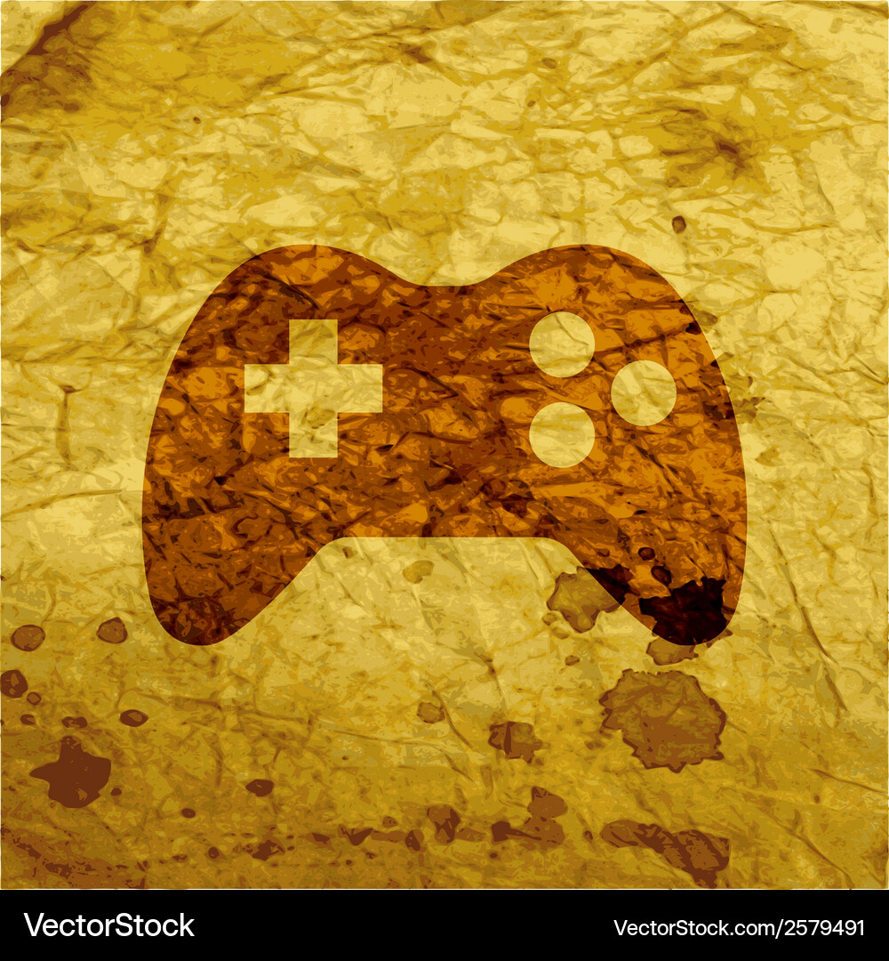 Gaming joystick flat modern web button and space Vector Image