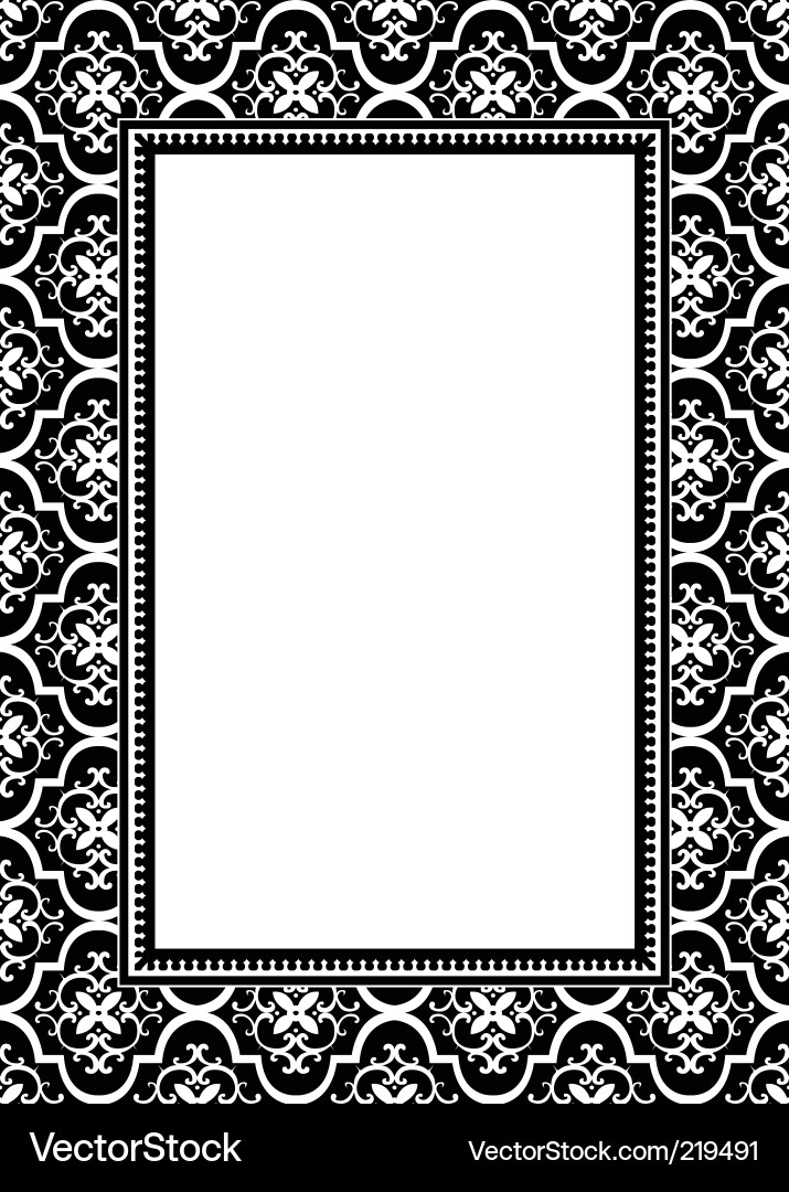 Ornate Scroll Frame Vector Image