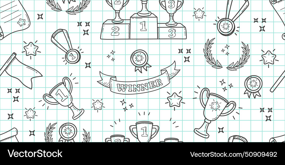Backdrop with winner award attributes in linear Vector Image