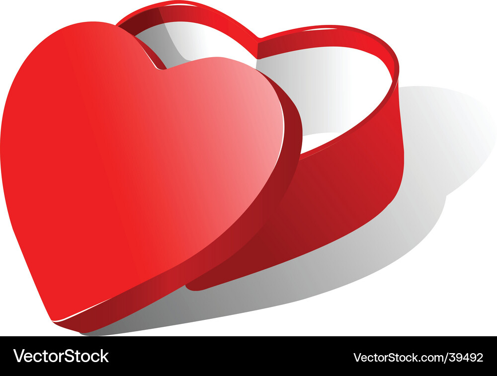 Heart Shape Gift Vector Image