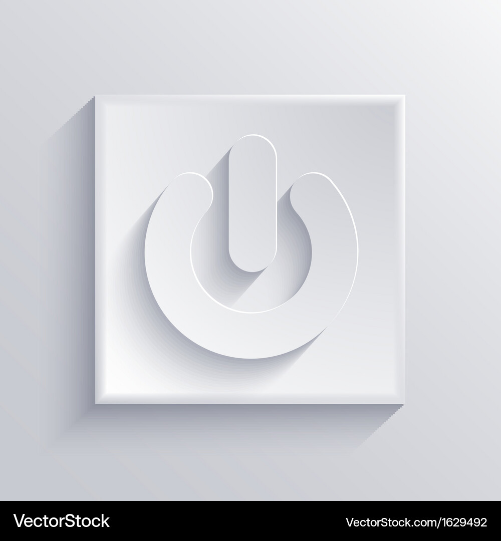 Light Square Icon - Modern Button Style Vector Image